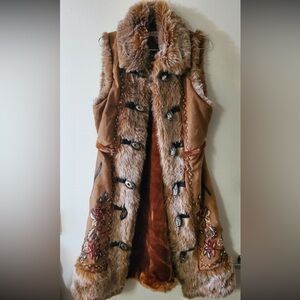 Buffalo David Bitton Brown Faux Fur Vest